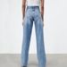 Women's Clothing Versatile Ripped Blue Wide Leg Jeans High Waist Distressed Blue Wide Leg Jeans - Stretch Denim Casual Trousers For Comfort & Style_mkmklike.com