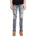 Men's Clothing tight elastic hole high street men's jeans_mkmklike.com
