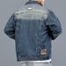 Loom Autumn Winter New Brand Badge Embroidered Jacket Loose European American Trendy Retro Youth Denim Coat Men_mkmklike.com