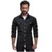 Men's Denim Shirt Jacket - Stretch Comfort Fit Casual Open Front Shirt For Everyday Wear, Lightweight Breathable Cotton Blend, S-3XL_mkmklike.com