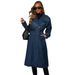 Women's Elegant Denim Trench Coat European American Style Spring Autumn Fashionable Casual Mid-Length Coat_mkmklike.com