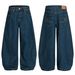 Vintage Washed Blue Relaxed Fit Streetwear Jeans For Men - Retro Denim Pants With Distressed Details_mkmklike.com