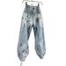 Men's Clothing Ice Blue Washed Denim Jeans Loose A-Line Wide Leg Men's Spring Summer American Style Cleanfit Vibe Trousers_mkmklike.com