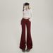 Women's Clothing Retro Low Waist Bell Bottom Pants Autumn And Winter Slim Fit_mkmklike.com