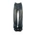 Women's Vintage High-Waisted Flared Jeans – Distressed Wide-Leg Denim Pants With Stretch (S-3xl, Blue/Black)_mkmklike.com