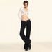 Women's Clothing Low Waist Wide Leg Flared Pants Slim All Match Flared Pants Trend_mkmklike.com