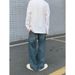 Nordmann High Street Retro Jeans For Men, Loose Fit, Wide Leg, Floor-Length Pants, BF Hong Kong Style, Trendy Straight-Leg,_mkmklike.com
