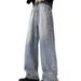 Men's Reverse Stitch Distressed Jeans – Vintage Washed Denim | Relaxed Straight Leg | Anti-Fit Drop Crotch | Streetwear Baggy Pants (M-3xl)_mkmklike.com