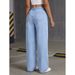 Y2K Butterfly Print Jeans - High-Waisted Straight Leg Denim Pants With Vintage Wash & Stretch Comfort_mkmklike.com