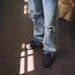 Men's Clothing Blue Straight Washed Jeans Pharrell Loose Trousers Cut_mkmklike.com