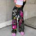 women's Jeans, High-waisted Ripped Frayed Hem, Best-selling In Europe And America, Wide-leg Pants Long Pants2591_mkmklike.com