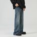LKTM Men's Cleanfit Flared Slim Pants Archer0603 Vibe Lightning Burst Blue Jeans_mkmklike.com