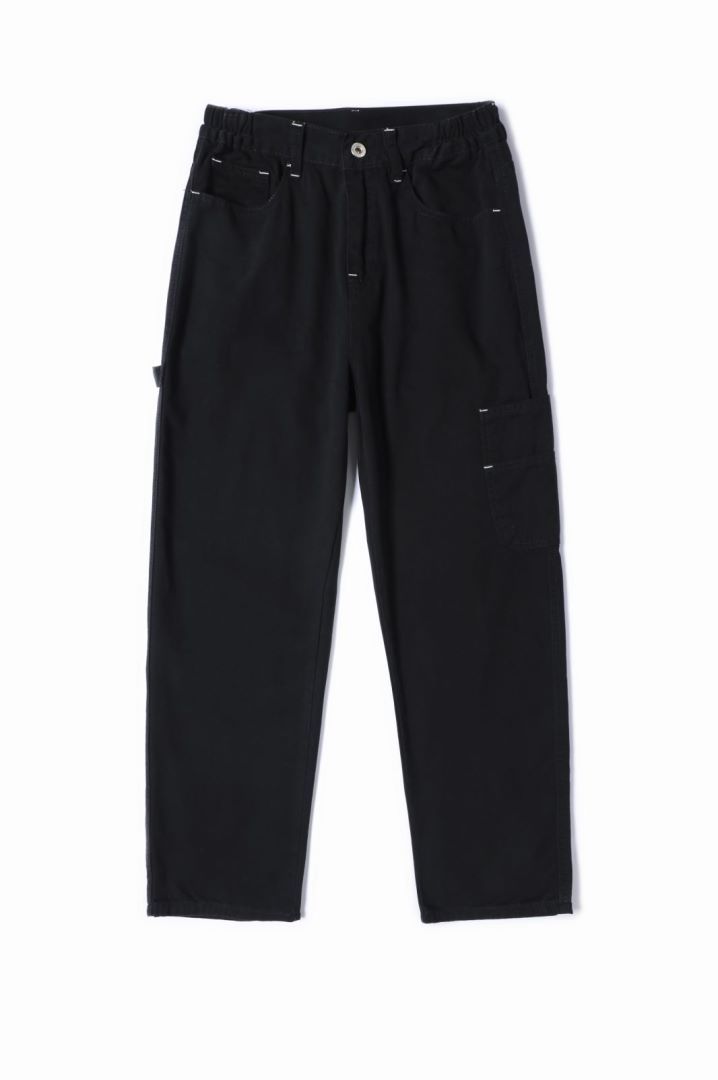 Men's Clothing High Street Straight Leg Pure Cotton Apricot Cargo Pants, Versatile Loose Fit, Casual Jeans For Men And Women_mkmklike.com