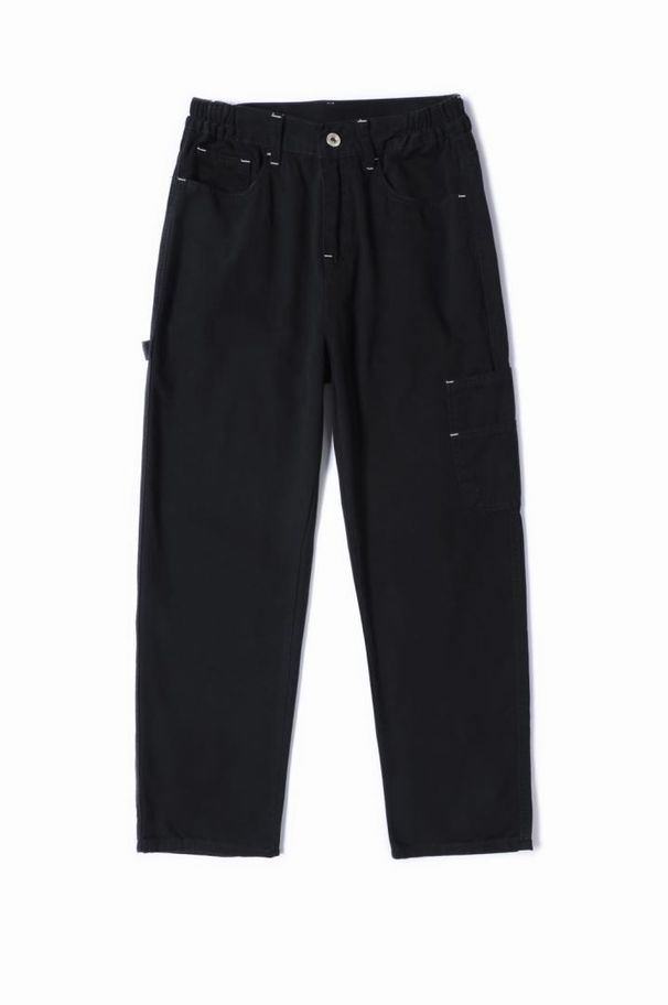 Men's Clothing High Street Straight Leg Pure Cotton Apricot Cargo Pants, Versatile Loose Fit, Casual Jeans For Men And Women_mkmklike.com