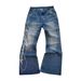 Unisex High-Waisted Washed Jeans Y2K Harajuku Fashion Street Trousers European American Style Letter Print for Men_mkmklike.com
