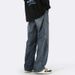 American Retro Wide-leg Jeans Men's Spring New Loose Straight High Street Casual Pants Slim Tooling Trousers_mkmklike.com