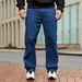 Men's Relaxed Fit Stretch Denim Jeans Classic Straight Leg Comfortable Oversized Trousers for Everyday Casual Wear_mkmklike.com
