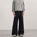 Men's American Vintage Baggy Cargo Pants Bamboo Texture Curved Hem Jeans with Asymmetric Design_mkmklike.com