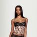 Women's Clothing Leopard print tops mesh see through lace tube top suspender trousers_mkmklike.com