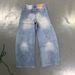 Men's Clothing Vintage Washed Distressed Straight-Leg Jeans For Men - Cleanfit High Street Style With Subtle Flare & Premium Cotton Fabric_mkmklike.com