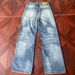 Vintage Washed Blue High-Waisted A-Line Loose Fit Denim Jeans For Women - Cleanfit Style, Straight Leg, Classic Comfort_mkmklike.com