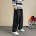 2024 Spring Streetwear Baggy Jeans Men Korean Fashion Loose Straight Wide Leg Hip-hop Pants Male Brand Clothing Black Light Blue_mkmklike.com