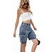 Women's Clothing Women's Summer New Fashion Washed Denim Workwear Shorts_mkmklike.com