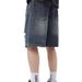 Men's Summer Casual Washed Yellow Ripped Denim Shorts Straight Leg Loose Fit Trendy Five-Point Pants_mkmklike.com