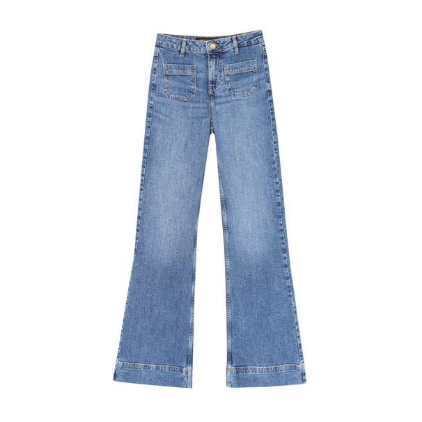 Women's Clothing High-Waisted Straight Leg Jeans Women's Style Summer Patch Pockets For Formal & Casual For Women_mkmklike.com