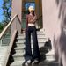 Minghai Low-rise Non-tight Flared Jeans Women, 2025 Autumn New American Retro Style, Slimming Wide-leg Pants For Trendy_mkmklike.com