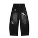 2025 New Men's And Women's Striped Star Embroidery Scimitar Jeans Niche Design Sense Lazy Wide-Leg Pants_mkmklike.com