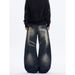 Wide Leg Jeans for Men And Women High Waist Retro Blue Loose Fit Slimming Floor Length American Straight Leg New Autumn Style_mkmklike.com