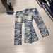 Men's Clothing Annual Cattle King GVC Style Erosion Damage 3D Digital Printing Jeans High Street Print Flower Vibe Flared Pants U85_mkmklike.com