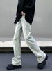 Huihuang Diqi Men's Retro Washed Light Jeans High Street Cleanfit Loose Straight Leg Trendy Brand Denim_mkmklike.com