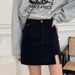 K New High Waisted A-line Slim And Sexy Split Skirt, Hip Hugging Denim Short Skirt, Pants Skirt, Women's Skirt_mkmklike.com