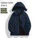 Loom TUCANO/Pecking Bird Men's New Outdoor Jacket Three-in-One Detachable Fleece Simple Windbreaker Autumn Winter K Men_mkmklike.com