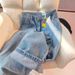 Light-colored Versatile Loose Straight-leg Jeans For Women, 2025 Spring American Retro Washed High-waisted Drapey_mkmklike.com
