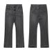 Men's Clothing Niche Washed Damaged Old Flared Denim Casual Trousers Flared Jeans With Holes_mkmklike.com
