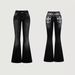 2026 Micro-flare Mid-rise Cross-border Embroidery SMX Popular Cross-waist Slim-fit European And American Women's Jeans_mkmklike.com
