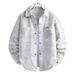Retro Washed Denim Shirt Jacket For Men In Autumn, Loose And Fashionable Casual Jacket, Trendy Outerwear_mkmklike.com