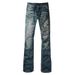 Men's Loose Straight Leg Jeans American Hand Painted Graffiti Fashionable Print Casual Retro Men's Pants_mkmklike.com
