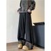 Leopard Print Patchwork Black Jeans For Men, Spring Autumn Trendy Brand, Loose Straight Wide-leg Pants, American High_mkmklike.com