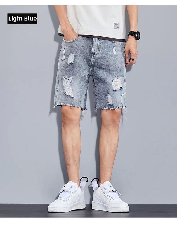 Men’s Slim-Fit 5-Inch Denim Shorts – Lightweight & Stylish Summer Casual Shorts (Sizes 28-34)_mkmklike.com