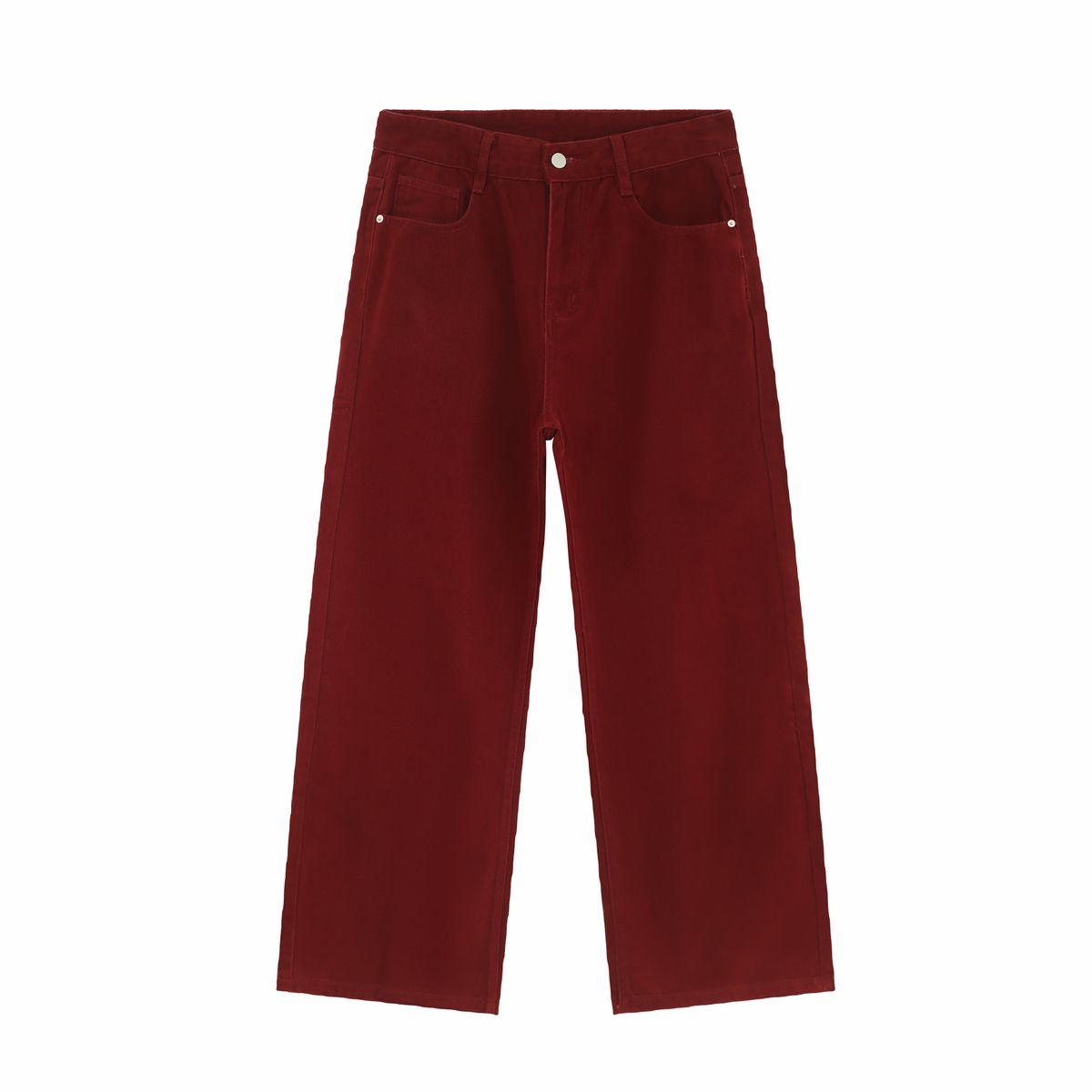Men's Clothing Four Seasons New Straight Loose Simple Mid High Waist Jeans_mkmklike.com