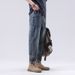 New Trendy Brand Embroidered Jeans Men's Summer Thin Washed Heavy Industry Jeans Men's Fat Plus Size American Pants_mkmklike.com