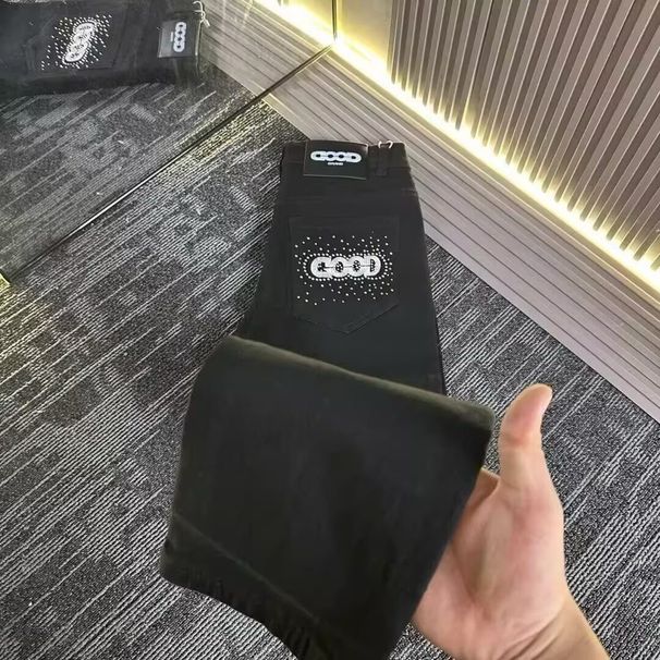 Men's Stretch Slim Fit Straight Leg Jeans - Classic Black Denim Pants For Casual & Commuting (S-3xl)_mkmklike.com