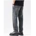 Men's Clothing Spring And Autumn Retro Jeans Men's Loose Straight Pants Trendy Stitching Washed Workwear Denim Trousers_mkmklike.com