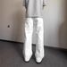 American-style Cleanfit White Jeans For Men, Autumn Winter Trendy Brand, Loose And Versatile Straight-leg Casual Pants,_mkmklike.com