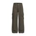 American High Street Large Pocket Cargo Straight Long Men's Vibe Trendy Brand Denim Versatile Solid Color Loose Wide-Leg_mkmklike.com