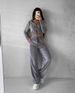 Women's Clothing Suit Solid Color Long Sleeve Zipper Hoodie Lace up Pants Two piece Set_mkmklike.com